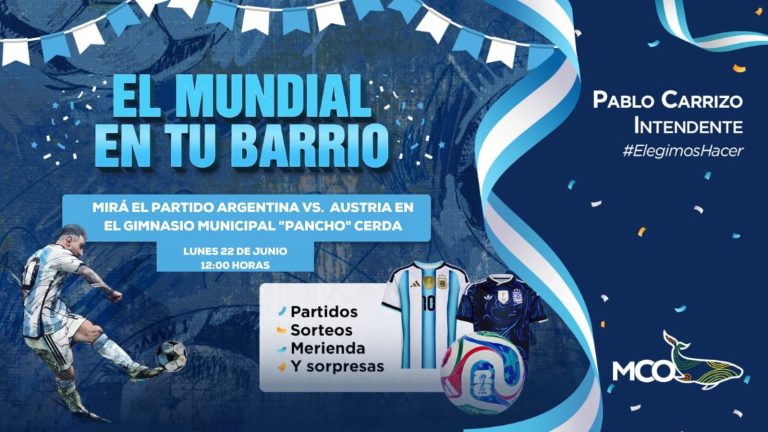Pantalla gigante, merienda y comunidad para alentar a la Selección Argentina