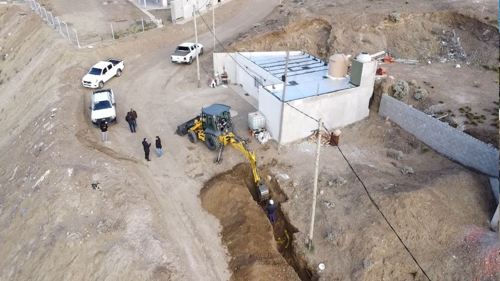 Caleta Olivia avanza con la ampliación de la red de gas en el barrio Patagonia
